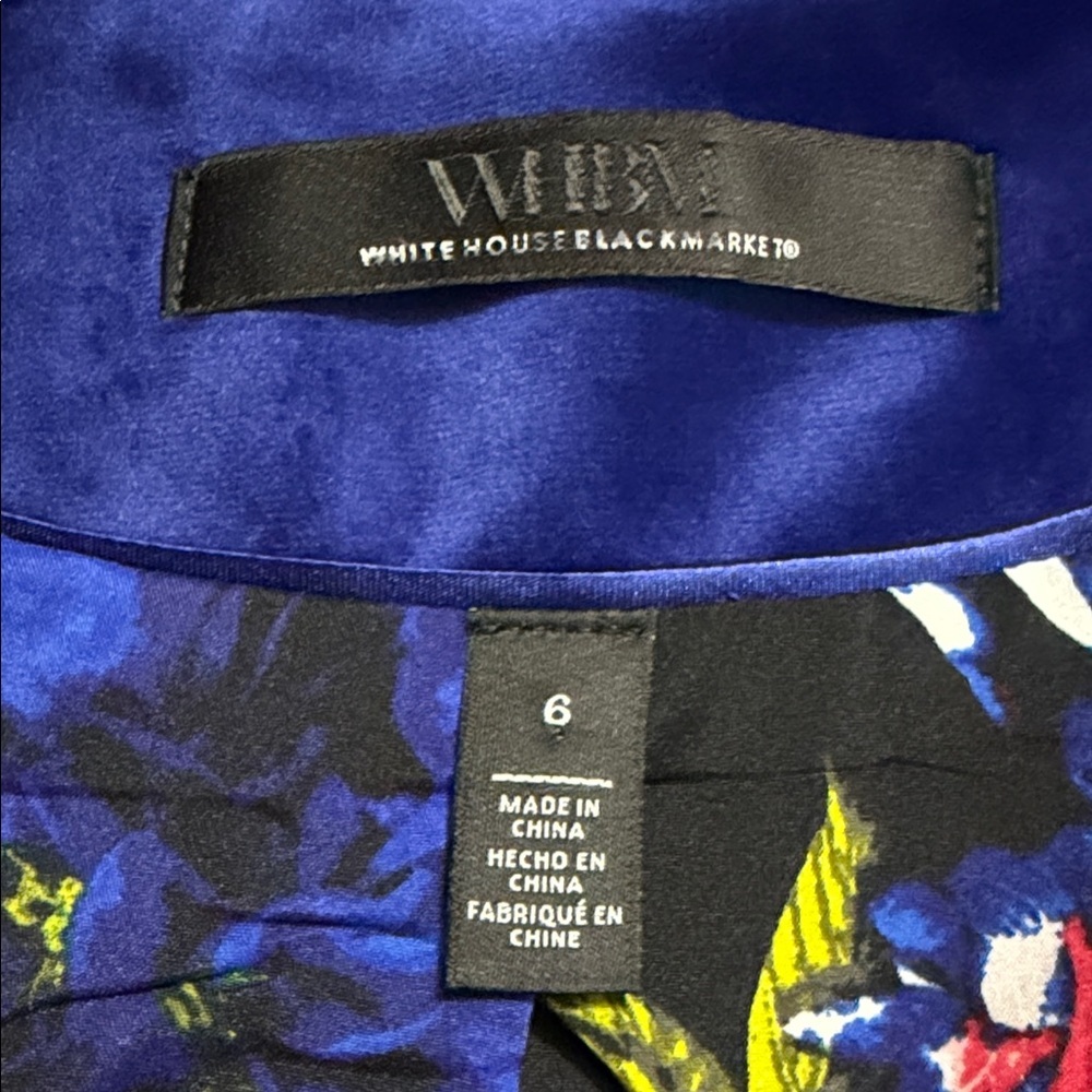 White House Black Market Royal Blue Blazer velvet - Picture 9 of 10